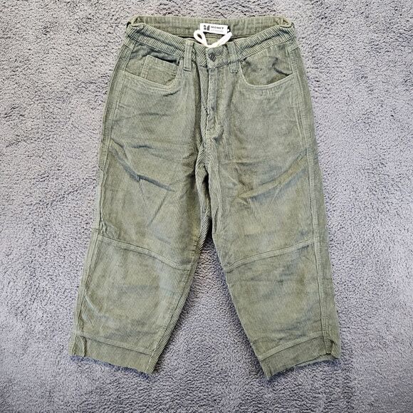 Vintage Monet Skateboards Clipper Corduroy Skate Pants Mens 28 Olive Green Baggy - Picture 1 of 13